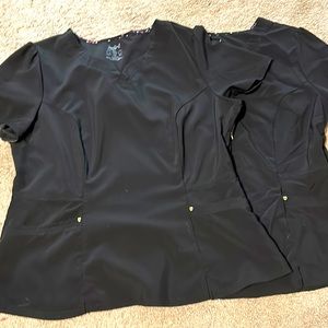 Heart Soul Scrub Tops XL lot of 2